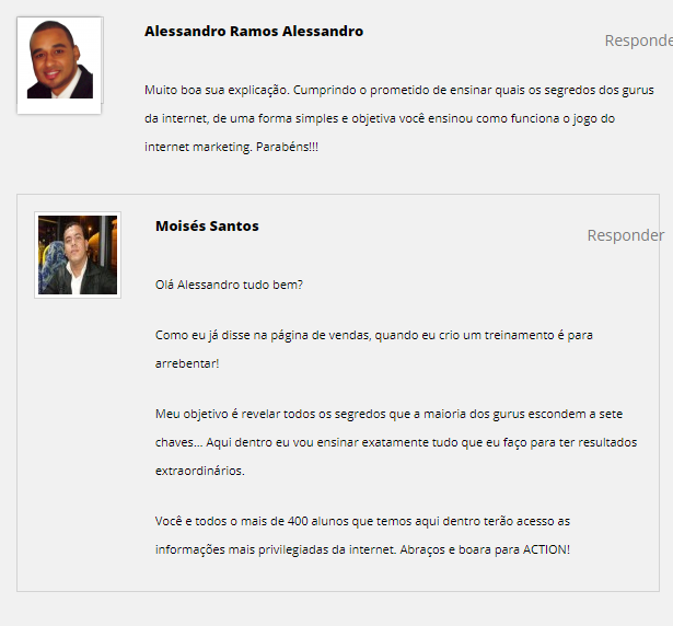 Depoimento sobre Moisés Santos