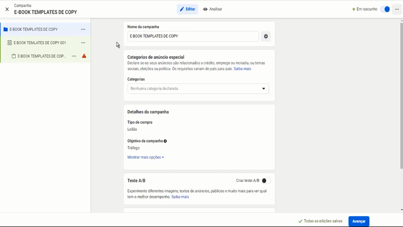 segmentação da campanha de anúncio